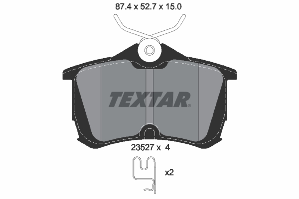 TEXTAR TEX 2352701 Fékbetét készlet, tárcsafék
