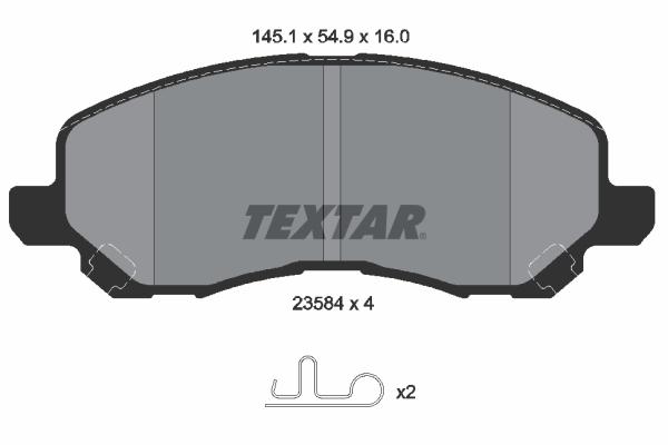 TEXTAR TEX 2358401 Fékbetét készlet, tárcsafék