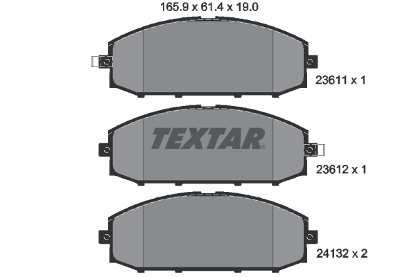 TEXTAR 2361101TX Fékbetét készlet, tárcsafék