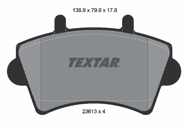 TEXTAR 23613-17,8 Fékbetét készlet, tárcsafék