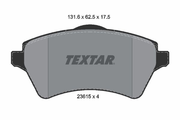 TEXTAR 2361501TX Fékbetét készlet, tárcsafék