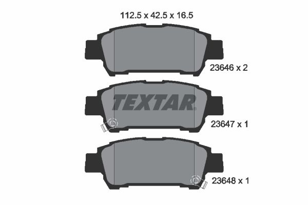 TEXTAR TEX 2364601 Fékbetét készlet, tárcsafék