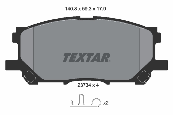 TEXTAR 2373401 Fékbetét készlet, tárcsafék