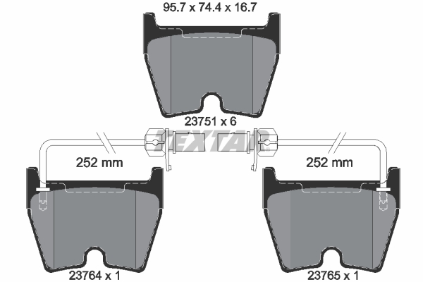 TEXTAR TEX 2375101 Fékbetét készlet, tárcsafék