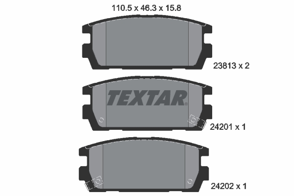 TEXTAR 2381301 Fékbetét készlet, tárcsafék