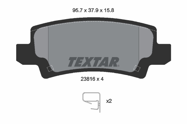 TEXTAR 2381601TX Fékbetét készlet, tárcsafék