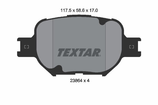 TEXTAR TEX 2386401 Fékbetét készlet, tárcsafék