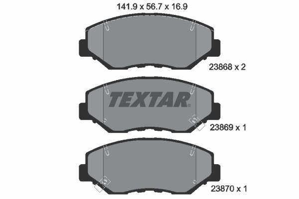 TEXTAR TEX 2386801 Fékbetét készlet, tárcsafék