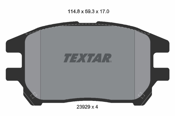 TEXTAR TEX 2392901 Fékbetét készlet, tárcsafék