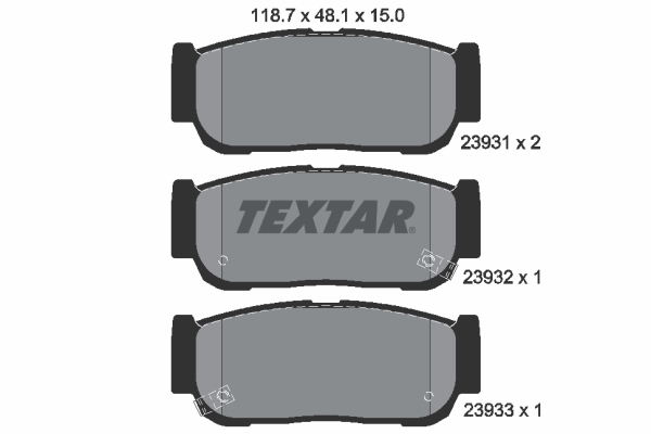 TEXTAR 2393101 Fékbetét készlet, tárcsafék