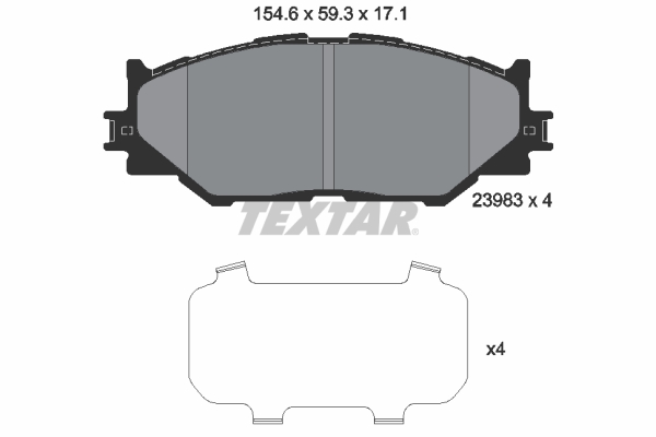 TEXTAR TEX 2398301 Fékbetét készlet, tárcsafék