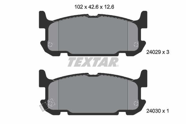 TEXTAR 1000397156 2402901 TEX - HÁTSÓ FÉKBETÉT KÉSZLET