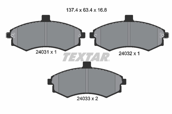 TEXTAR 1000397218 2403101 TEX - Első fékbetét készlet