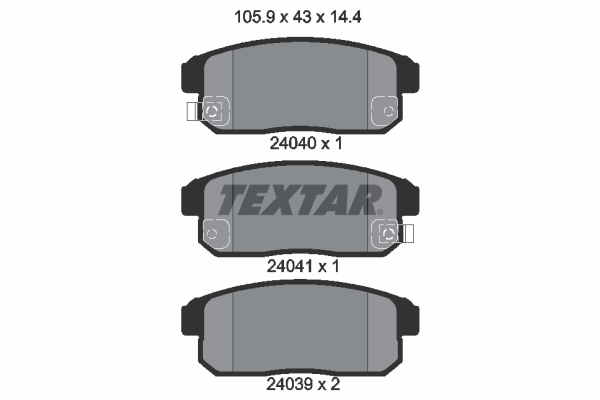 TEXTAR 2404001 Fékbetét készlet, tárcsafék