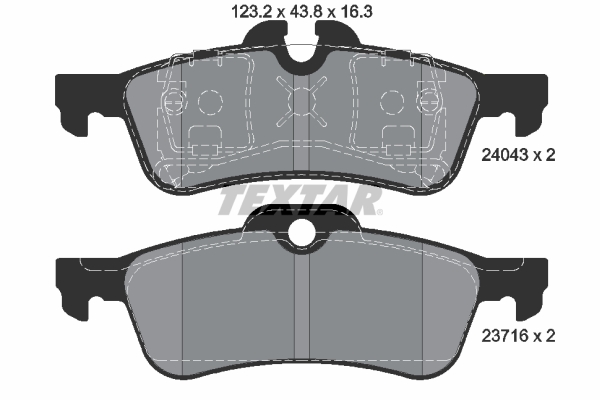 TEXTAR TEX 2404301 Fékbetét készlet, tárcsafék