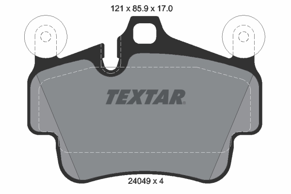 TEXTAR 225 932 2404901 - Fékbetét készlet, tárcsafék