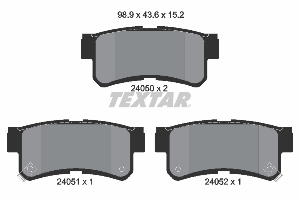 TEXTAR 2405001TX Fékbetét készlet, tárcsafék