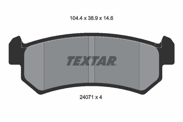 TEXTAR 221 260 2407101 - Fékbetét készlet, tárcsafék