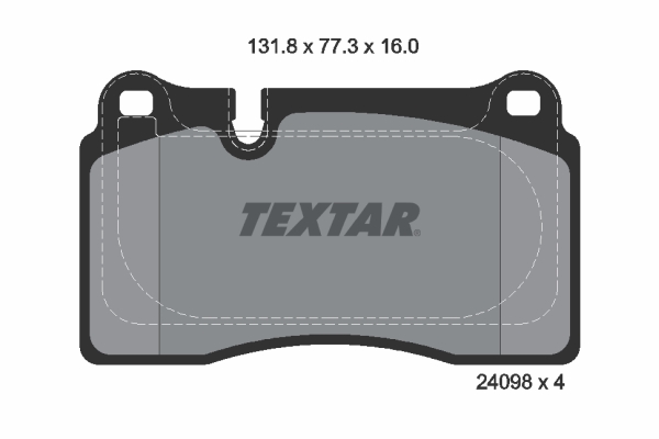 TEXTAR TEX 2409803 Fékbetét készlet, tárcsafék