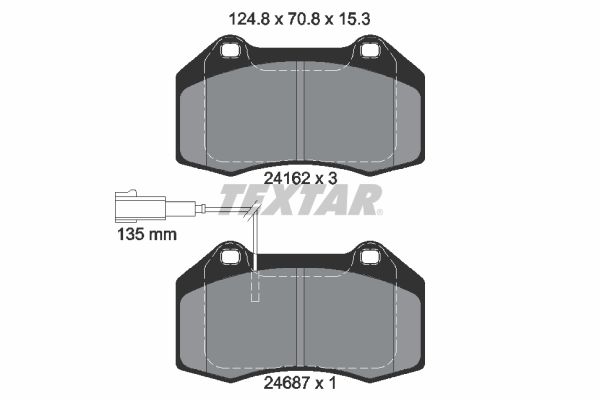 TEXTAR TEX 2416202 Fékbetét készlet, tárcsafék