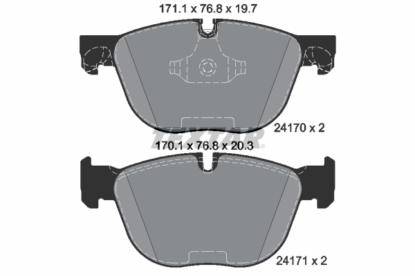 TEXTAR TEX 2417001 Fékbetét készlet, tárcsafék