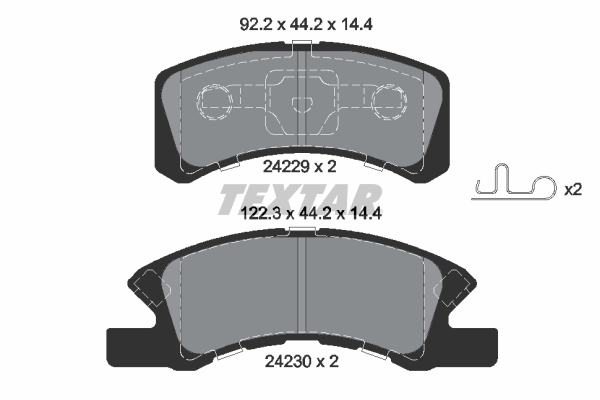 TEXTAR TEX2422901 Fékbetét