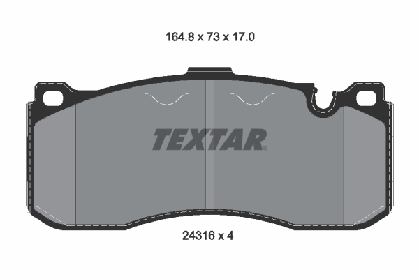 TEXTAR TEX 2431601 Fékbetét készlet, tárcsafék