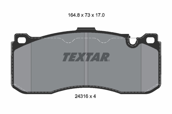 TEXTAR 227 135 2431601 - Fékbetét készlet, tárcsafék