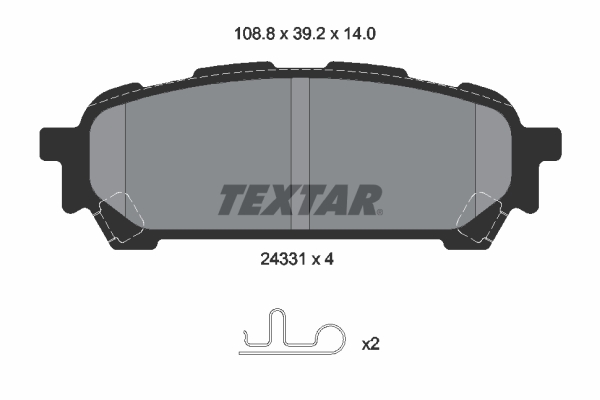 TEXTAR 2433101 Fékbetét készlet, tárcsafék