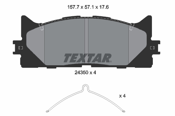 TEXTAR TEX 2435001 Fékbetét készlet, tárcsafék