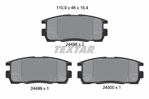 TEXTAR 2449801 Fékbetét készlet, tárcsafék