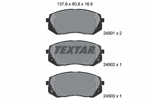 TEXTAR 2450101 TEX Fékbetét készlet, tárcsafék