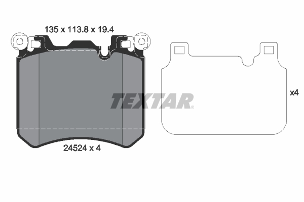 TEXTAR 2452401 Fékbetét készlet, tárcsafék