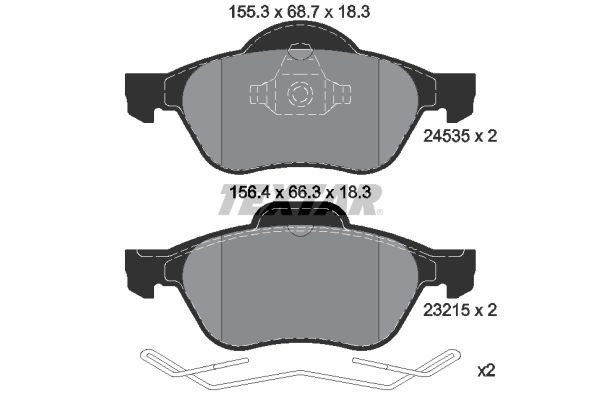 TEXTAR TEX 2453501 Fékbetét készlet, tárcsafék