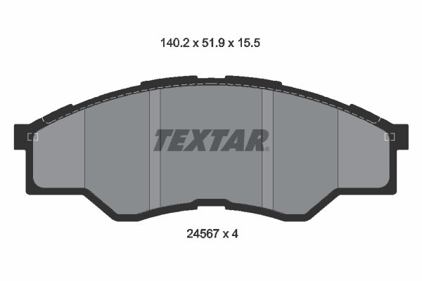 TEXTAR TEX 2456701 Fékbetét készlet, tárcsafék