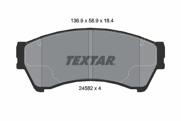 TEXTAR 2458201 FÉKBETÉT KÉSZLET, TÁRCSAFÉK