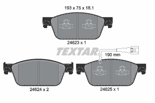 TEXTAR 2462301TX Fékbetét készlet, tárcsafék