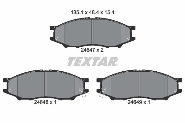 TEXTAR 228 750 2464701 - Fékbetét készlet, tárcsafék