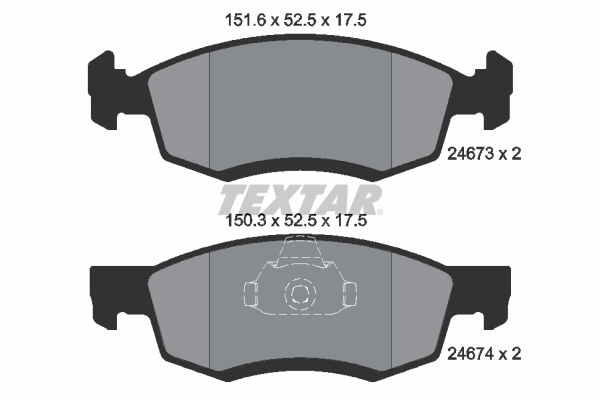 TEXTAR TEX 2467301 Fékbetét készlet, tárcsafék