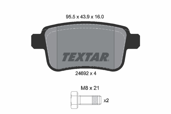 TEXTAR 2469204 Fékbetét készlet, tárcsafék