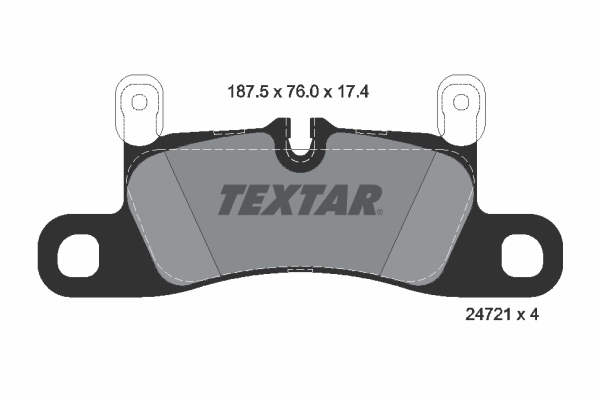 TEXTAR TEX 2472102 Fékbetét készlet, tárcsafék