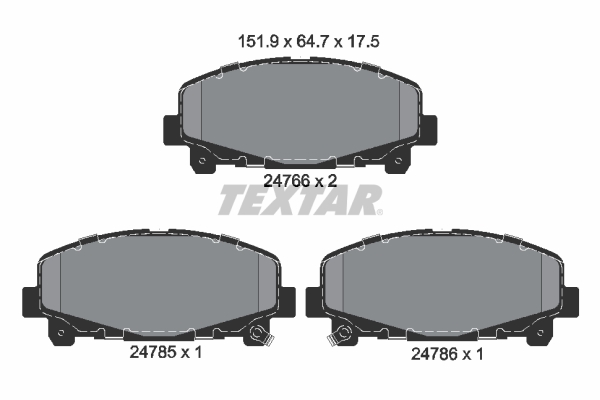 TEXTAR 2476601TX Fékbetét készlet, tárcsafék