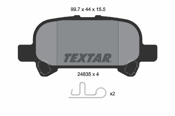 TEXTAR 2483501 Fékbetét készlet, tárcsafék