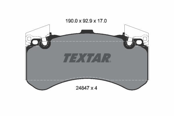 TEXTAR 2484701 Fékbetét készlet, tárcsafék