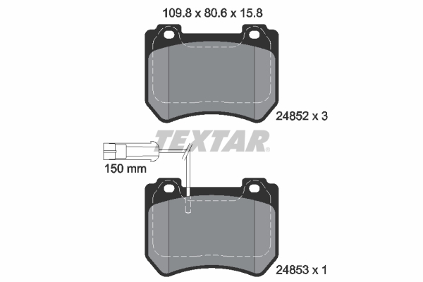 TEXTAR TEX 2485201 Fékbetét készlet, tárcsafék