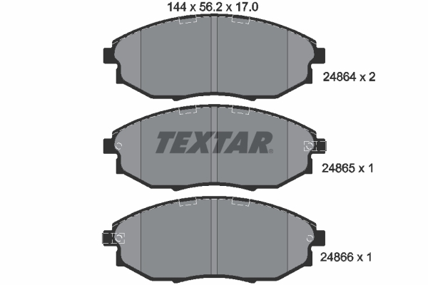 TEXTAR 2486401TX Fékbetét készlet, tárcsafék