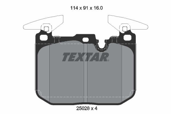 TEXTAR 2502807TX Fékbetét készlet, tárcsafék