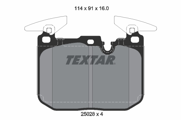 TEXTAR 2502807 fékbetétkészlet, tárcsafék