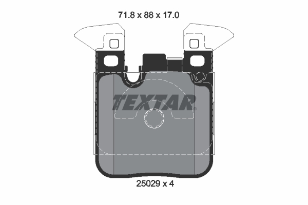 TEXTAR 240 465 2502902 - Fékbetét készlet, tárcsafék