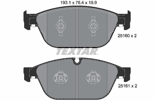TEXTAR 2516002TX Fékbetét készlet, tárcsafék
